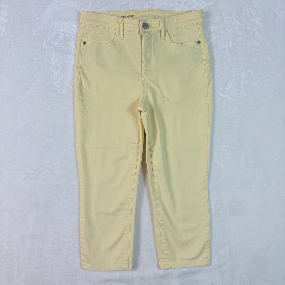 Talbots Jegging Crop Women 4 Yellow Excellent‎ High Waist Flawless Stretch Pants